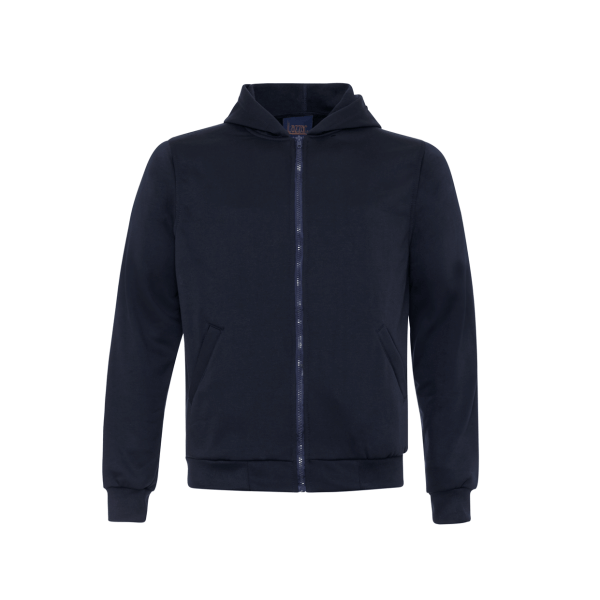 Navy Zip-up Hoodie For Men